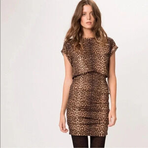 Maje leopard Katanga stretch short dress